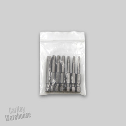 5 Point Security Star Torx 7 Piece Screwdriver Bits Set T10-t40 2-inch / CKWTORX
