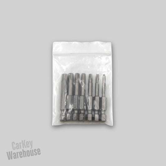 5 Point Security Star Torx 7 Piece Screwdriver Bits Set T10-t40 2-inch / CKWTORX